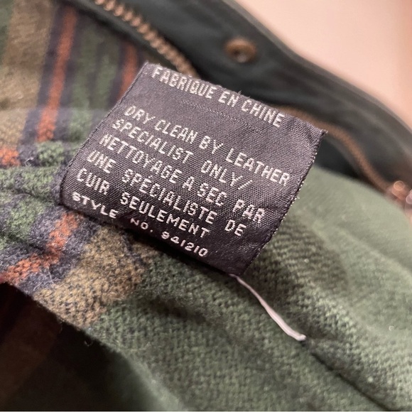 Vintage Northlands Forest Green Leather Coat size Medium - Picture 7 of 9